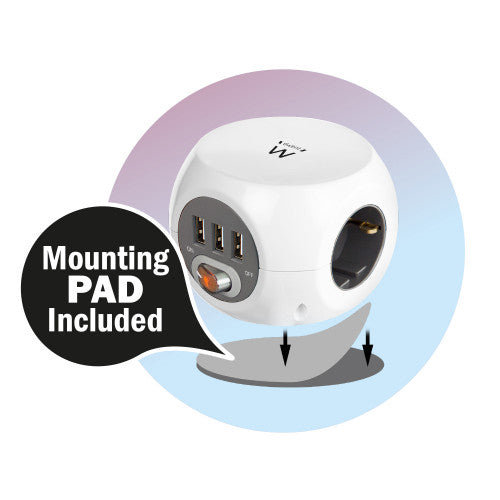 Ewent EW3939 base mÃºltiple 1,5 m 3 salidas AC Interior Blanco_7