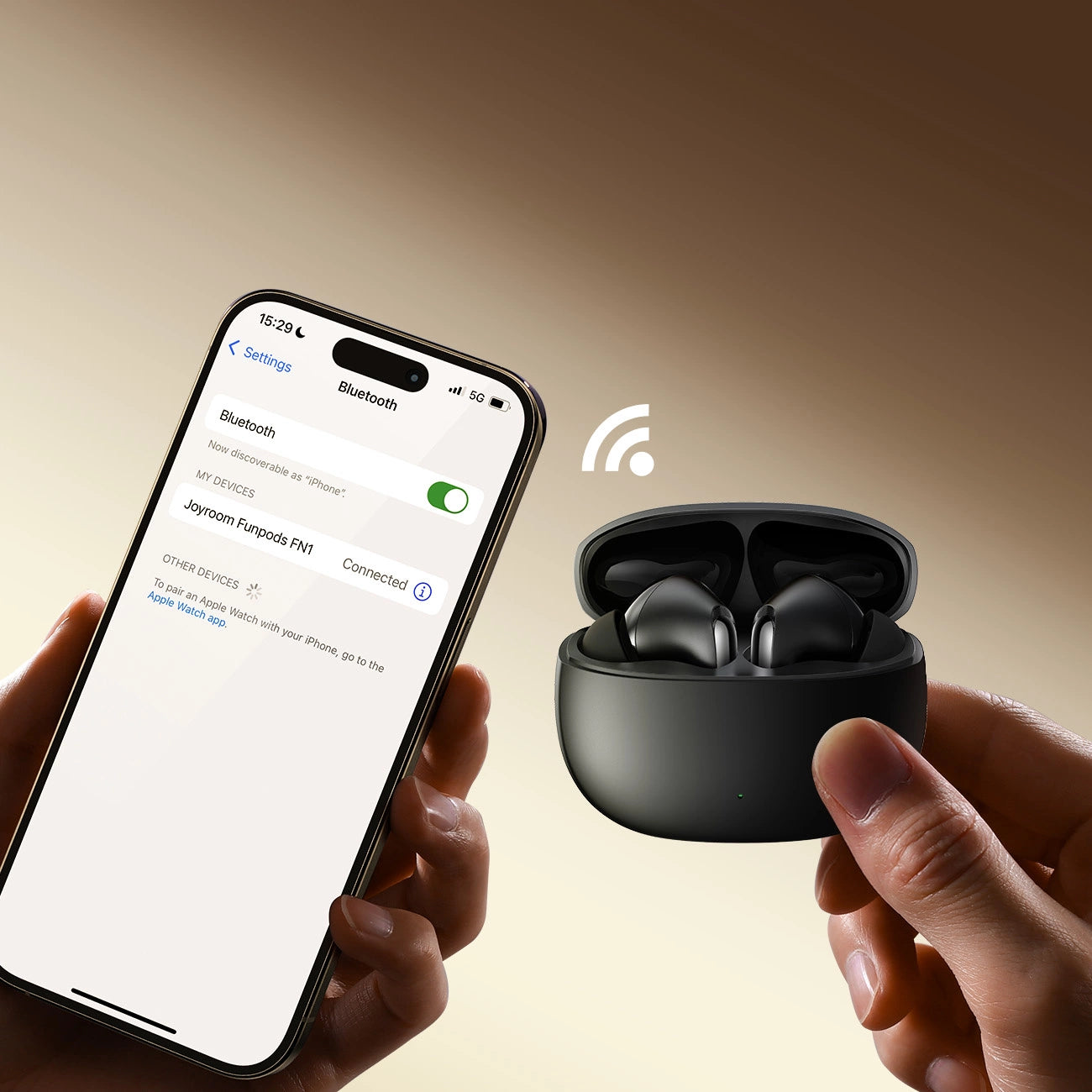 Joyroom Funpods JR-FN1 wireless in-ear TWS Bluetooth 5.4 ANC ENC headphones - black_14