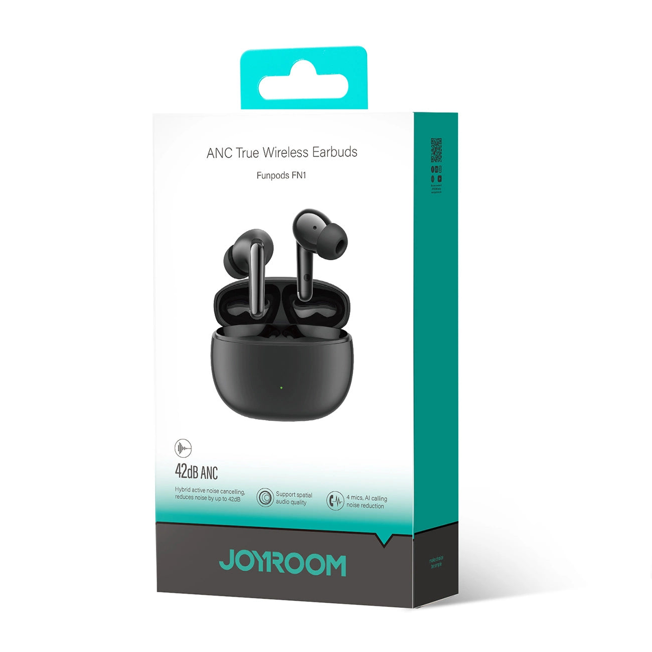 Joyroom Funpods JR-FN1 wireless in-ear TWS Bluetooth 5.4 ANC ENC headphones - black_6