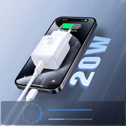 Joyroom JR-TCF20 USB-C PD 20W network charger - white + USB-C / Lightning cable 1m_7