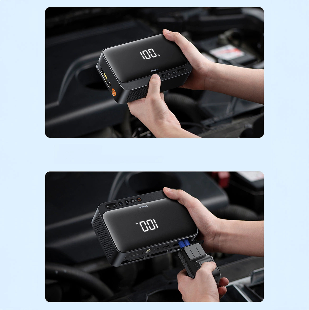 Jump starter Baseus Super Energy BS-CH013 4in1 600A with flashlight / powerbank 6000mAh / compressor - black_22