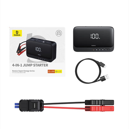 Jump starter Baseus Super Energy BS-CH013 4in1 600A with flashlight / powerbank 6000mAh / compressor - black_12