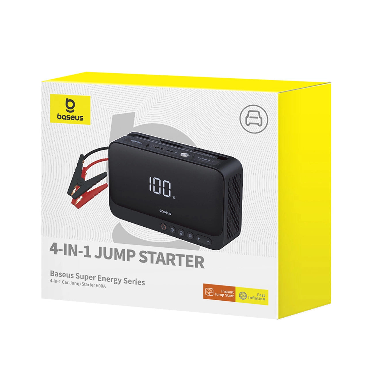 Jump starter Baseus Super Energy BS-CH013 4in1 600A with flashlight / powerbank 6000mAh / compressor - black_14