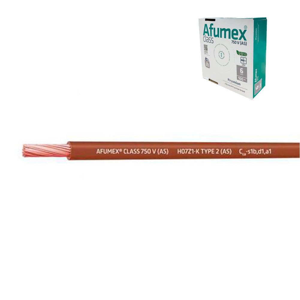 Cabo h07z1-k(as) 6,0 mmÂ² castanho euro/m_0