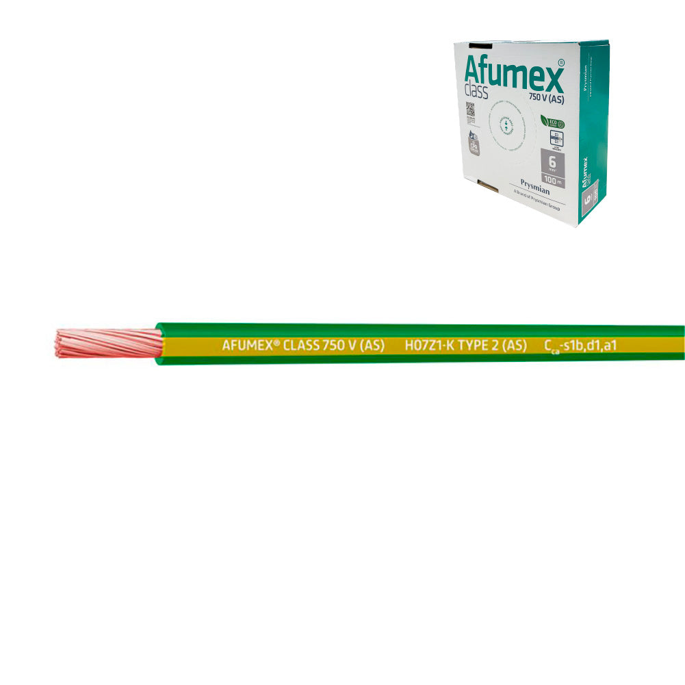 Cabo h07z1-k(as) 6,0 mmÂ² amarelo/verde euro/m_0