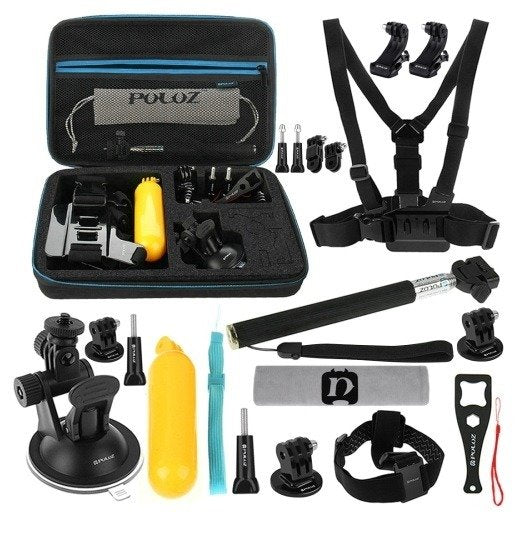 Puluz 20 in 1 Accessories Ultimate Combo Kits for sports cameras PKT11_0