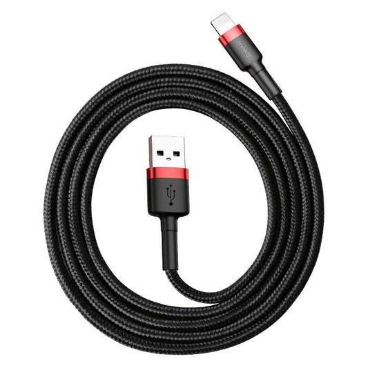 Baseus Cafule USB Lightning Cable 2.4A 1m (Red+Black)_0