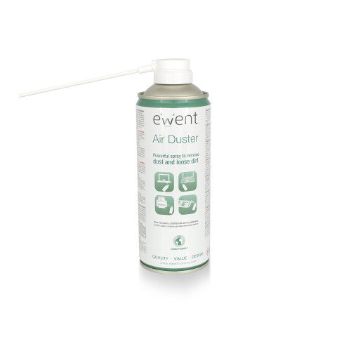 Ewent EW5601 kit de limpieza para computadora Lugares difíciles de alcanzar Limpiador de aire comprimido para limpieza de equipos 400 ml_0