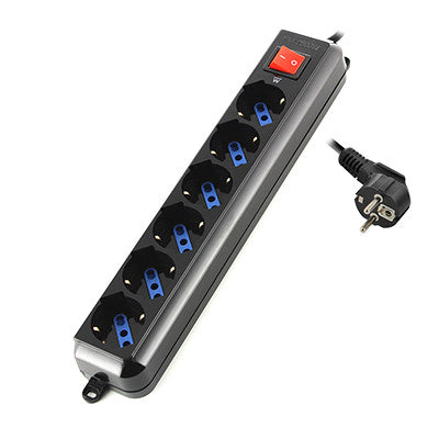 Ewent EW3924 base múltiple 1,5 m 6 salidas AC Negro_1