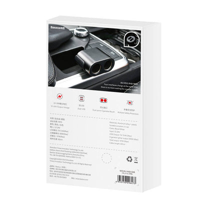 Baseus CRDYQ-01 splitter 2x cigarette lighter socket 80W 2x USB-A 3.1A - black_12