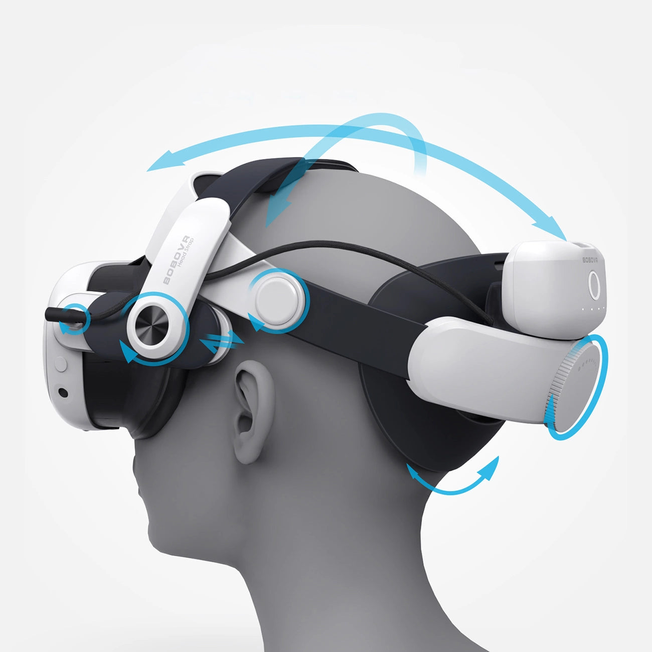 BOBOVR M3 Pro Head Strap + Battery pack for Oculus Quest 3 / Quest 3S_4