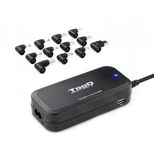 Cargador de Portátil TooQ TQLC-90BS02AT/ 90W/ Automático/ 12 Conectores/ Voltaje 12-20V/ 1 USB_0