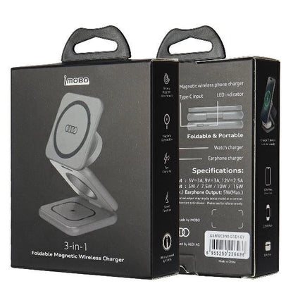 Audi Big Logo foldable inductive charger 3in1 0 - gray_8