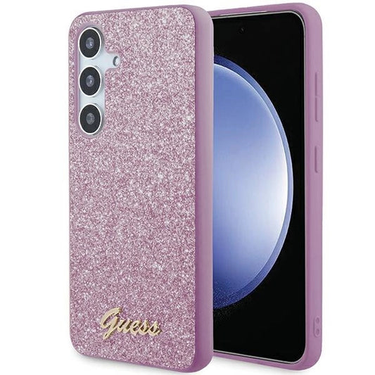 Guess Glitter Script case for Samsung Galaxy S24+ - purple_0