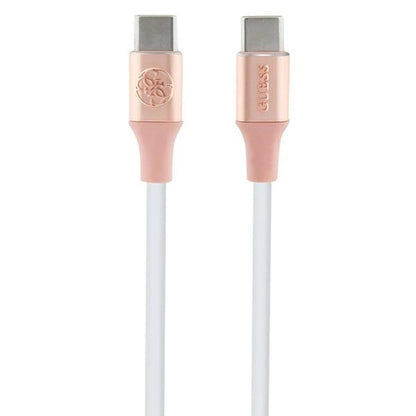 Guess Ebossed Logo USB-C / USB-C Cable 1.5m Fast Charging - Pink_0