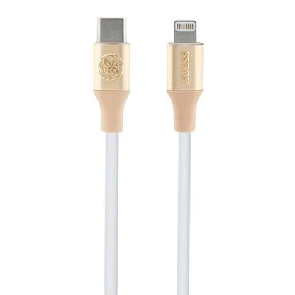 Guess Ebossed Logo USB-C / Lightning cable 1.5m fast charging - gold_0