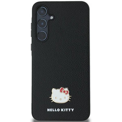 Hello Kitty Metal Logo Kitty Head case for Samsung Galaxy A55 - black_2