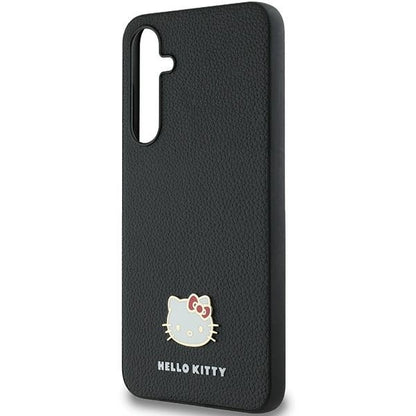 Hello Kitty Metal Logo Kitty Head case for Samsung Galaxy A55 - black_5