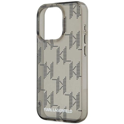Karl Lagerfeld IML Mono KL Pattern &amp; Cord case for iPhone 15 Pro - black_4