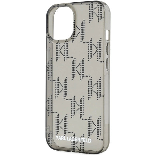 Karl Lagerfeld IML Mono KL Pattern &amp; Cord case for iPhone 15 / 14 / 13 - black_4