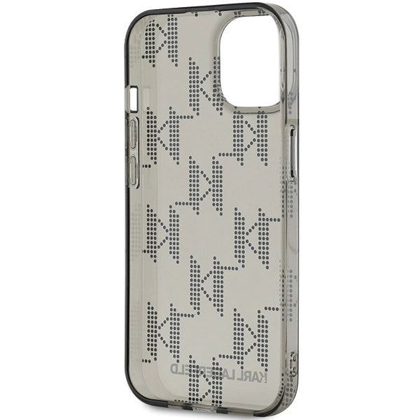 Karl Lagerfeld IML Mono KL Pattern &amp; Cord case for iPhone 15 / 14 / 13 - black_5