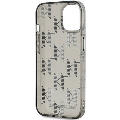 Karl Lagerfeld IML Mono KL Pattern &amp; Cord case for iPhone 15 / 14 / 13 - black_5