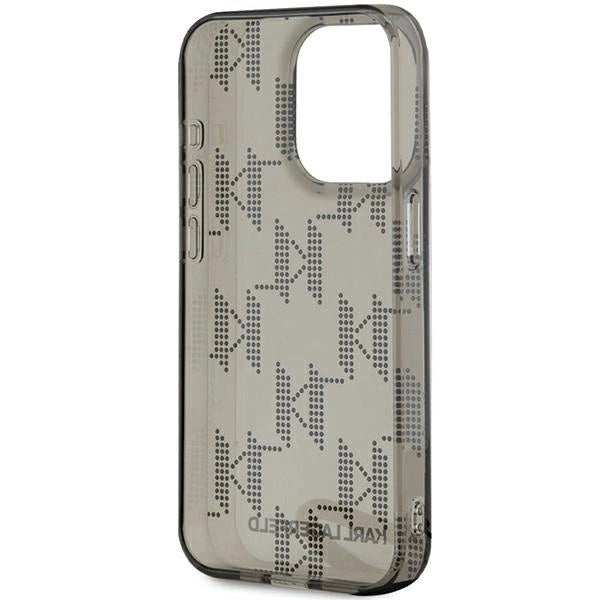 Karl Lagerfeld IML Mono KL Pattern &amp; Cord case for iPhone 15 Pro Max - black_5