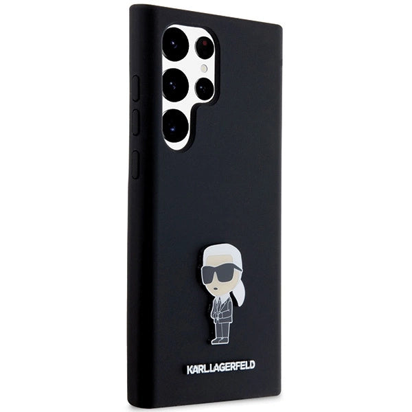 Karl Lagerfeld Silicone Ikonik Metal Pin case for Samsung Galaxy S24 Ultra - black_3