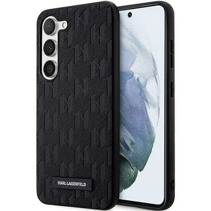 Karl Lagerfeld Saffiano Mono Metal Logo case for Samsung Galaxy S24+ - black_0