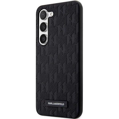 Karl Lagerfeld Saffiano Mono Metal Logo case for Samsung Galaxy S24+ - black_1