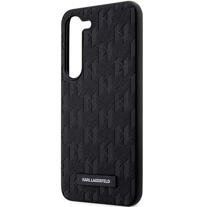 Karl Lagerfeld Saffiano Mono Metal Logo case for Samsung Galaxy S24+ - black_5