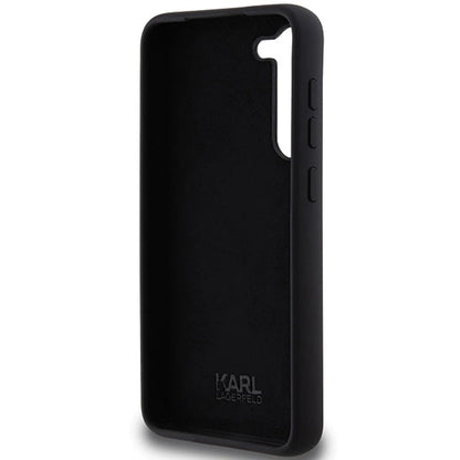 Karl Lagerfeld Silicone Choupette Metal Pin case for Samsung Galaxy S24+ - black_6