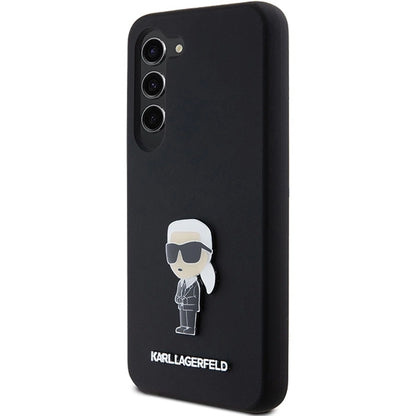 Karl Lagerfeld Silicone Ikonik Metal Pin case for Samsung Galaxy S24+ - black_1