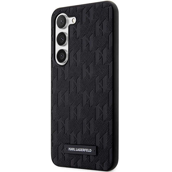 Karl Lagerfeld Saffiano Mono Metal Logo case for Samsung Galaxy S24 - black_1