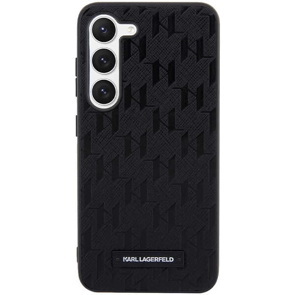 Karl Lagerfeld Saffiano Mono Metal Logo case for Samsung Galaxy S24 - black_2