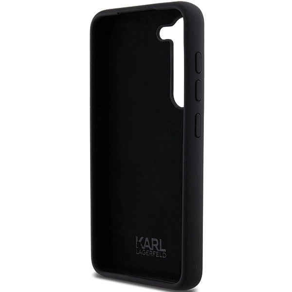 Karl Lagerfeld Silicone Choupette Metal Pin case for Samsung Galaxy S24 - black_6