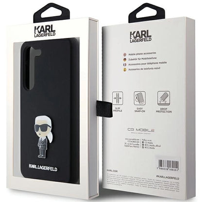 Karl Lagerfeld Silicone Ikonik Metal Pin case for Samsung Galaxy S24 - black_7