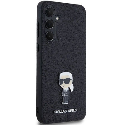 Karl Lagerfeld Fixed Glitter Ikonik Logo Metal Pin case for Samsung Galaxy A35 - black_3