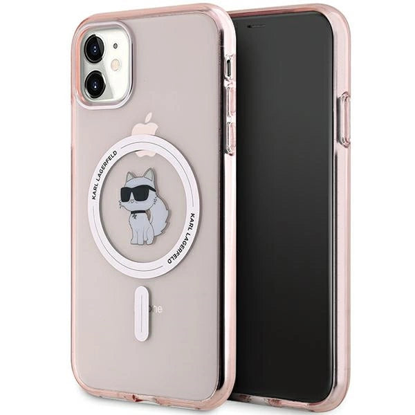 Karl Lagerfeld IML Choupette MagSafe case for iPhone 11 / Xr - pink_0