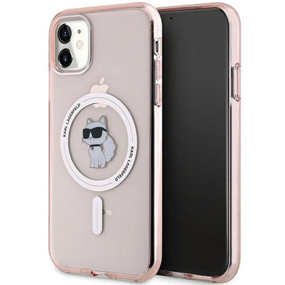 Karl Lagerfeld IML Choupette MagSafe case for iPhone 11 / Xr - pink_0