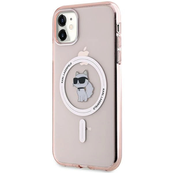 Karl Lagerfeld IML Choupette MagSafe case for iPhone 11 / Xr - pink_1