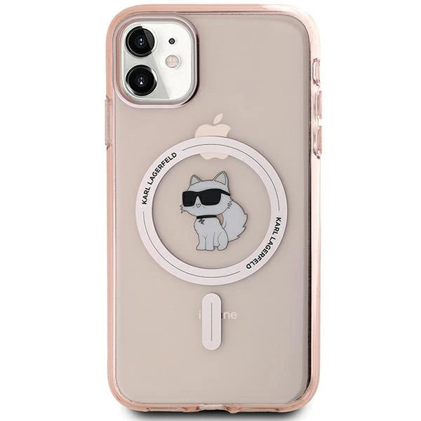 Karl Lagerfeld IML Choupette MagSafe case for iPhone 11 / Xr - pink_2