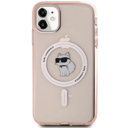 Karl Lagerfeld IML Choupette MagSafe case for iPhone 11 / Xr - pink_2