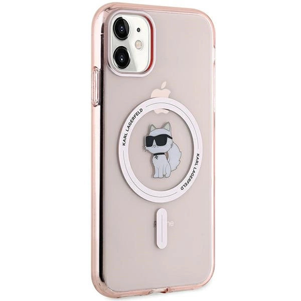 Karl Lagerfeld IML Choupette MagSafe case for iPhone 11 / Xr - pink_3