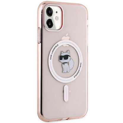 Karl Lagerfeld IML Choupette MagSafe case for iPhone 11 / Xr - pink_3