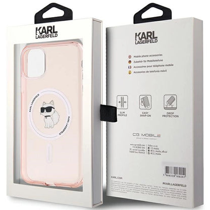 Karl Lagerfeld IML Choupette MagSafe case for iPhone 11 / Xr - pink_7