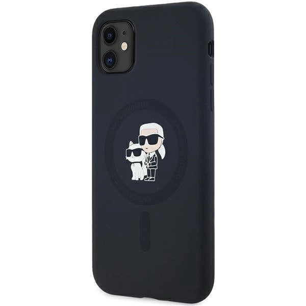 Karl Lagerfeld Silicone Karl&amp;Choupette MagSafe case for iPhone 11 / Xr - black_1
