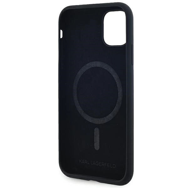 Karl Lagerfeld Silicone Karl&amp;Choupette MagSafe case for iPhone 11 / Xr - black_6