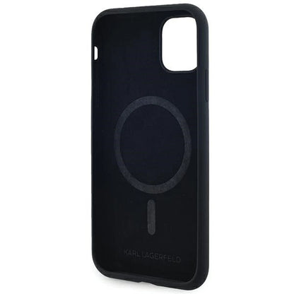 Karl Lagerfeld Silicone Karl&amp;Choupette MagSafe case for iPhone 11 / Xr - black_6