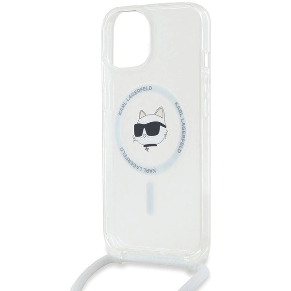 Karl Lagerfeld IML Choupette Head &amp; Cord MagSafe case for iPhone 13 / 14 / 15 - transparent_4